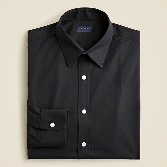 J Crew Slim Bowery wrinkle-free dress shirt with point collar BM422 XS Black - Picture 1 of 3